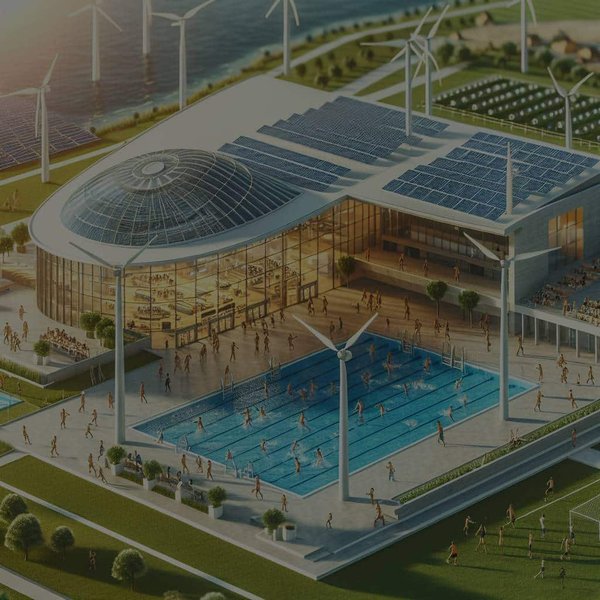 Quelle est la meilleure manière d'incorporer des énergies renouvelables dans la conception d'un complexe sportif ?