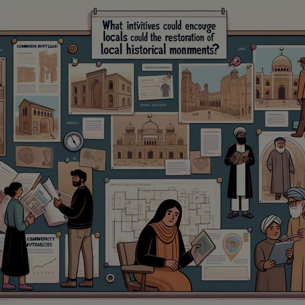 Quelles initiatives pour encourager les habitants à participer à la restauration de monuments historiques locaux ?